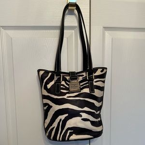 EUC! Dooney & Bourke Zebra Shoulder Bucket Bag W/ Dust bag!